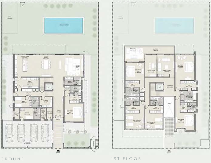 Six Bedroom Villa Type A floor plan